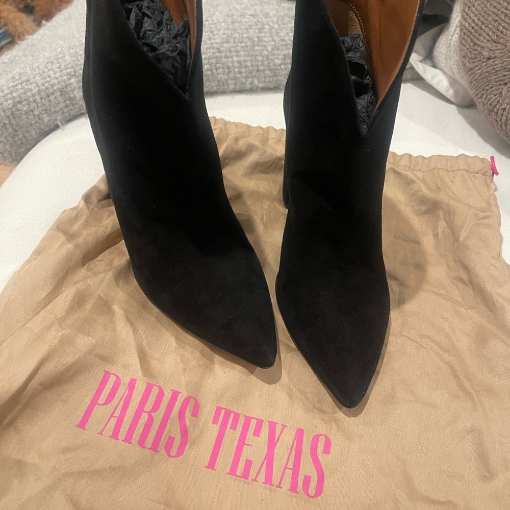 Paris Texas black suede boots worn once! Size 37 includes dust bag